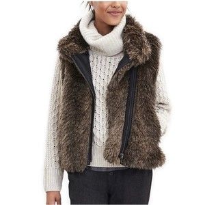 Banana Republic Faux Fur Vest XS